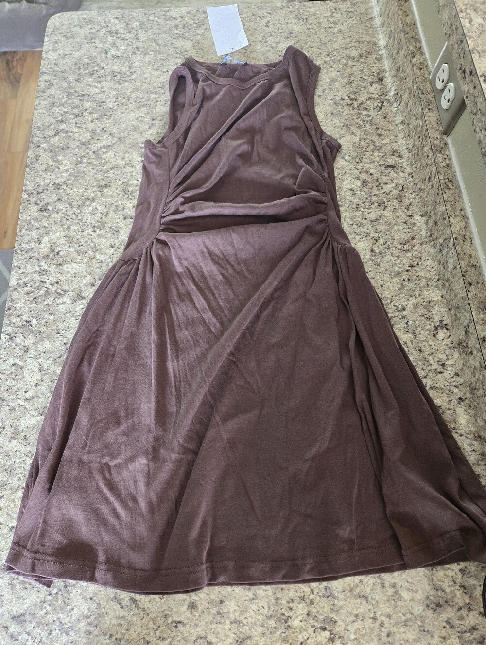 NWT MIEAZOM DRESS FROM AMAZON, BROWN, LARGE